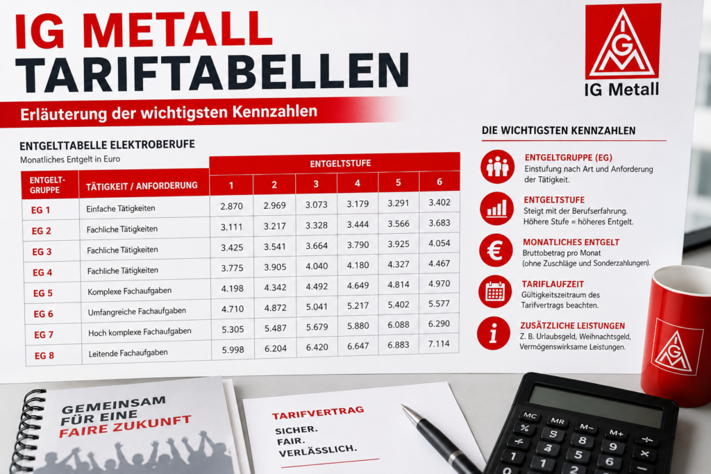IG Metall Tariftabellen